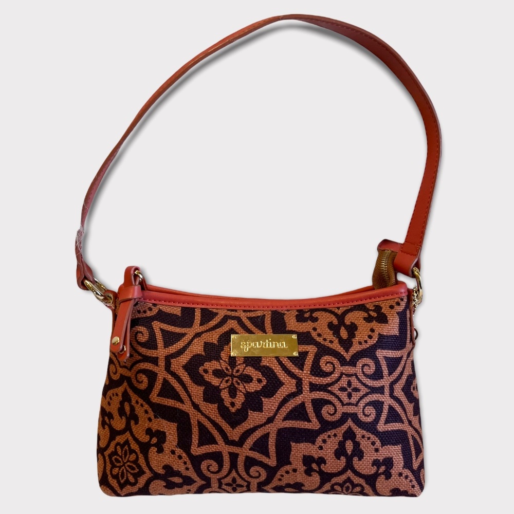 Spartina 449 Daufuskie Island Maggioni Orange Plum Natural Linen & Leather